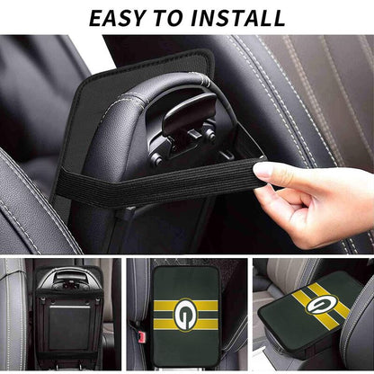 Green Bay Packers2 Printed car armrest box pad anti-abrasion pad