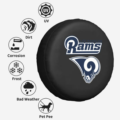 Los Angeles Rams Car tire protection cover spare tire waterproof and dustproof cover