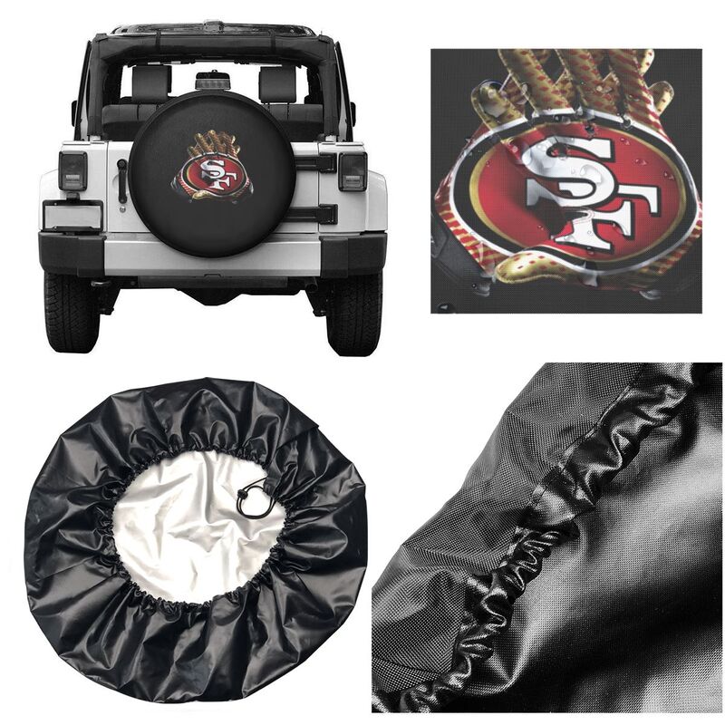 San Francisco 49ers Printed tire protection cover car spare tire dust protection cover
