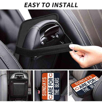 Chicago Bears Personalized printed car armrest cover Car handrail box cushion