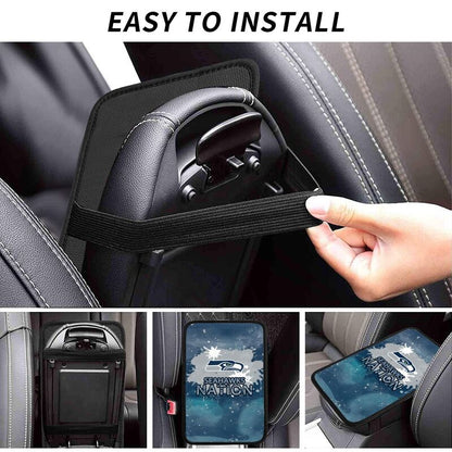 Seattle Seahawks print car center console armrest pad Car armrest box protective cover