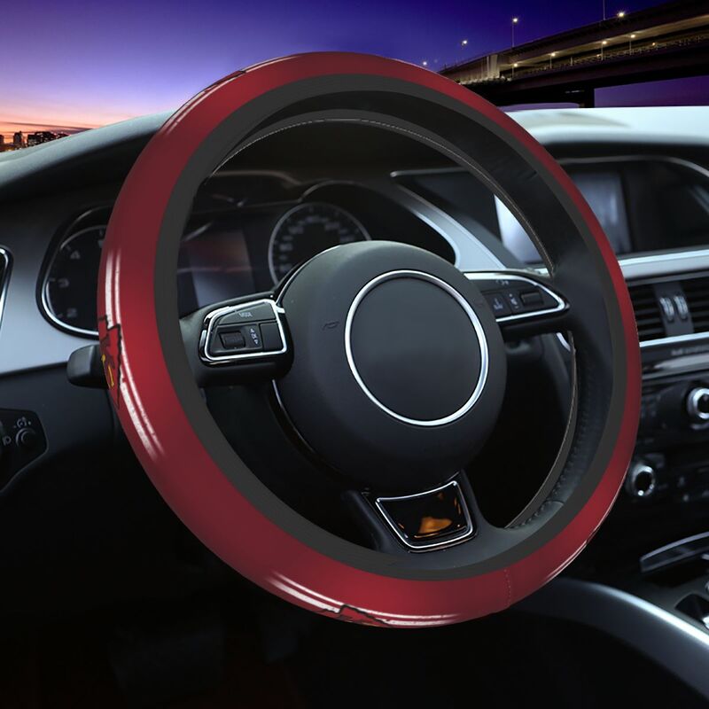 Kansas City Chiefs Printed elastic steering wheel cover anti slip breathable