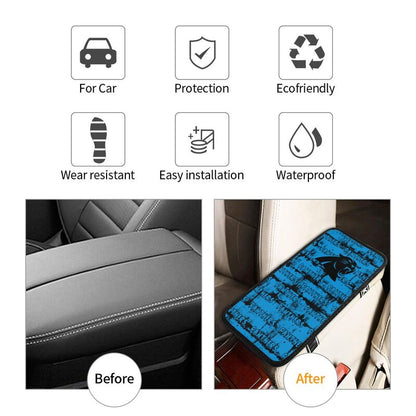 Carolina Panthers print Car armrest box protective cover car center console armrest pad