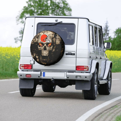 Cleveland Browns print Skull print car tire cover tire dust cover