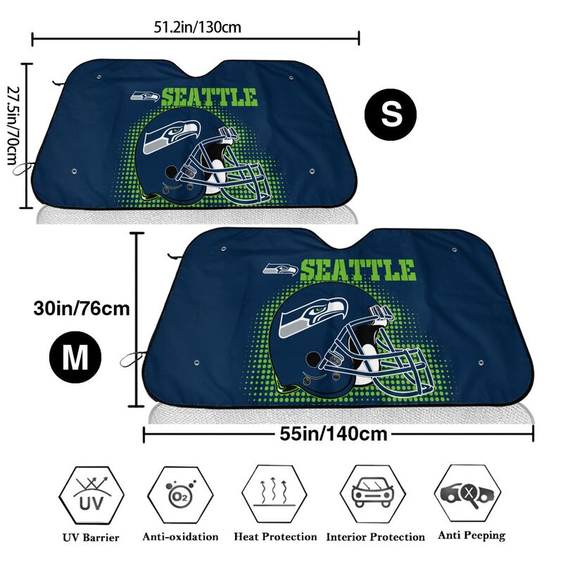 Seattle Seahawks Printing car front windshield sunshade car windshield sunshade multi size