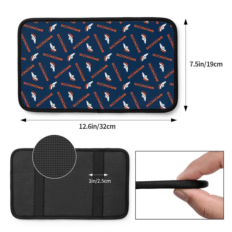 Denver Broncos  Printed armrest protective cover car armrest box cushion