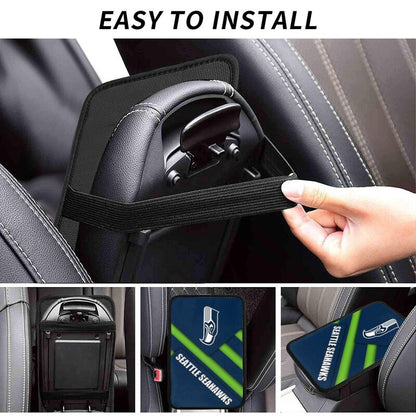 Car armrest box pad Seattle Seahawks Printed central armrest box pad protective pad