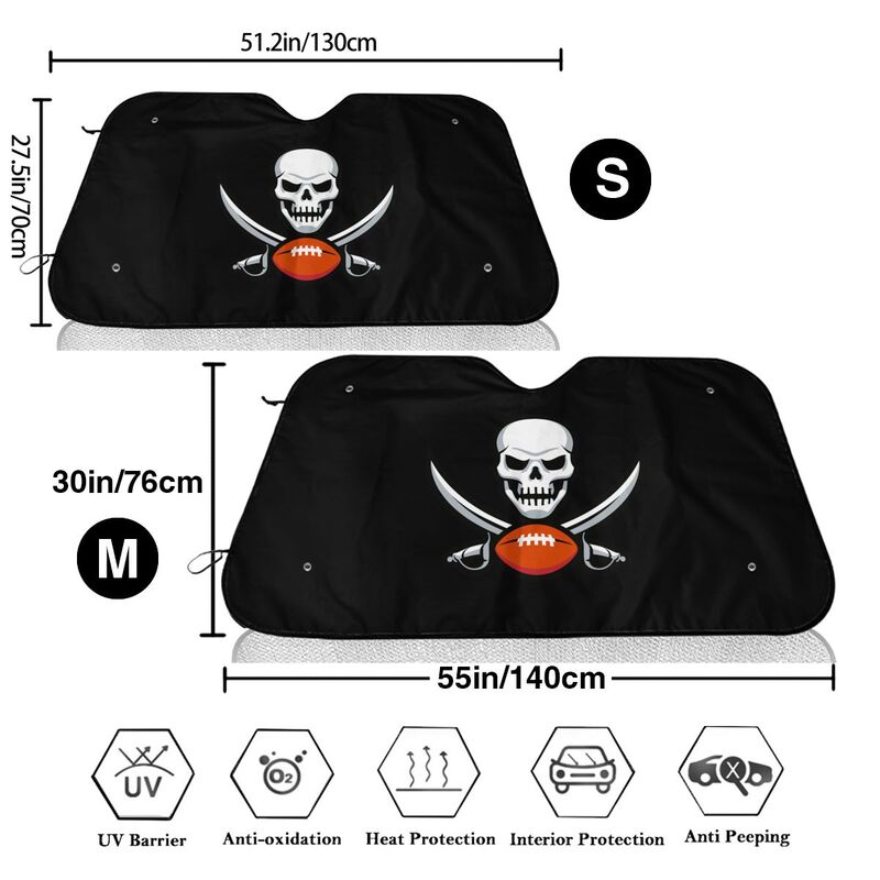 Tampa Bay Buccaneers Print Car windshield sunshades suitable for front Car windshield sunshades