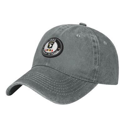 IRAQ AIRBORNE COMBAT VETERAN Printed unisex baseball cap adjustable cap outdoor sunshade trucker hat