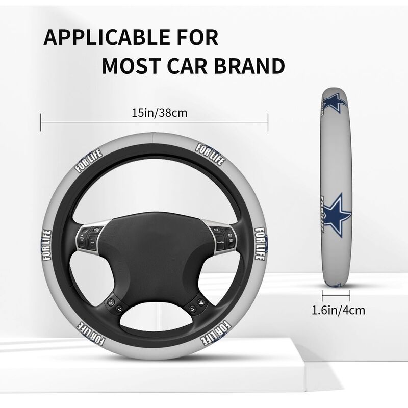 Dallas Cowboys 12 Printed breathable anti slip cover elastic steering wheel cover