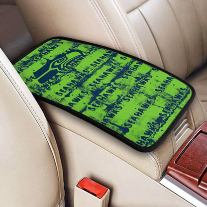 Seattle Seahawks print Car armrest box protective cover car center console armrest pad