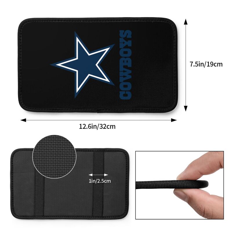 Car armrest box pad Dallas Cowboys 1 Printed central armrest box elbow pad