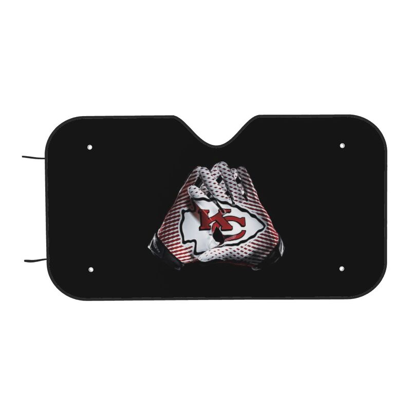 Kansas City Chiefs 3 Print suitable for front Car windshield sunshades Car windshield sunshades
