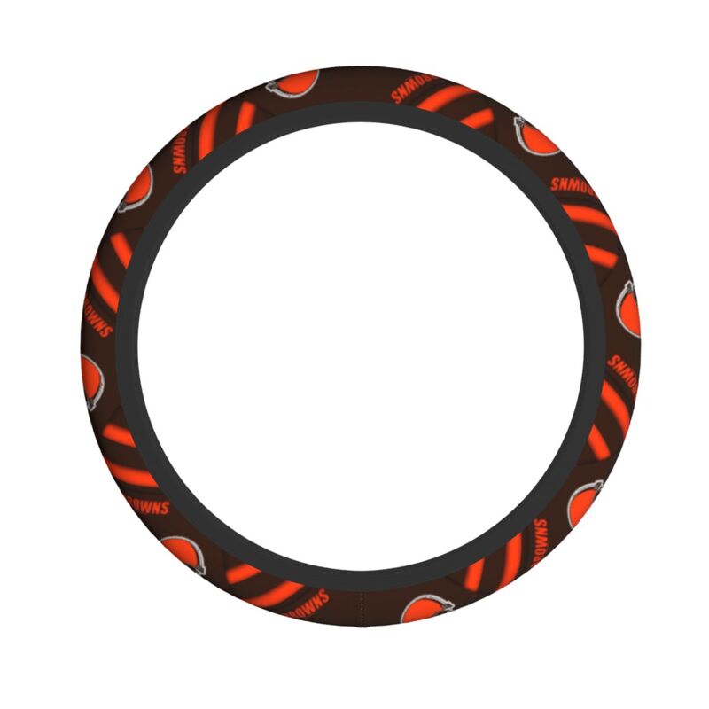 Cleveland Browns 1 Printed car anti-skid cover elastic steering wheel cover