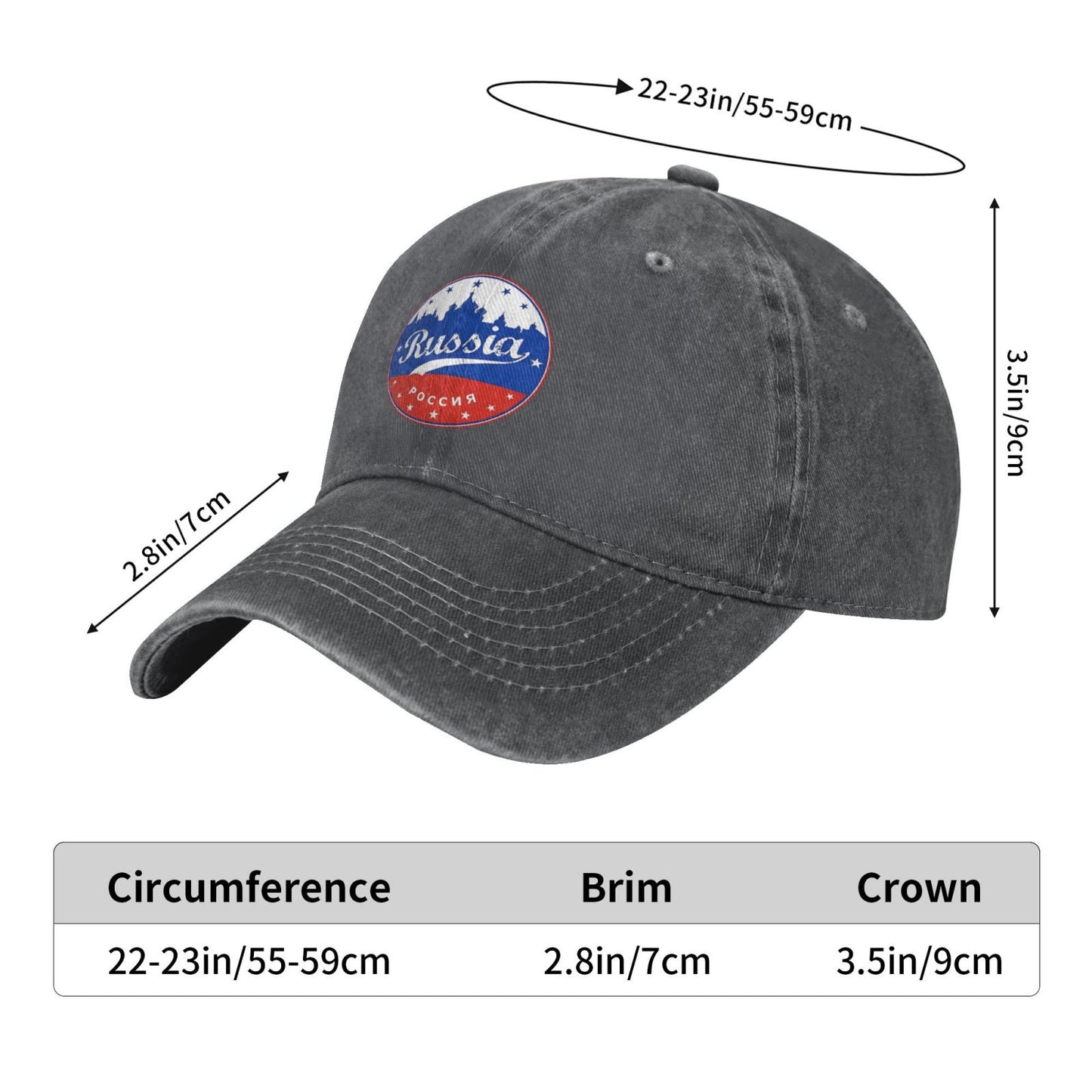 Russia Printed unisex baseball cap adjustable cap outdoor sun hats trucker hat