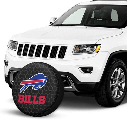 Buffalo Bills Grid printed car tire cover dustproof and waterproof tire cover