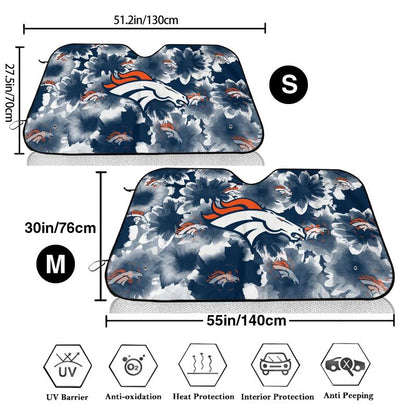 Denver Broncos Printed multi size car front windshield sunshade car windshield sunshade
