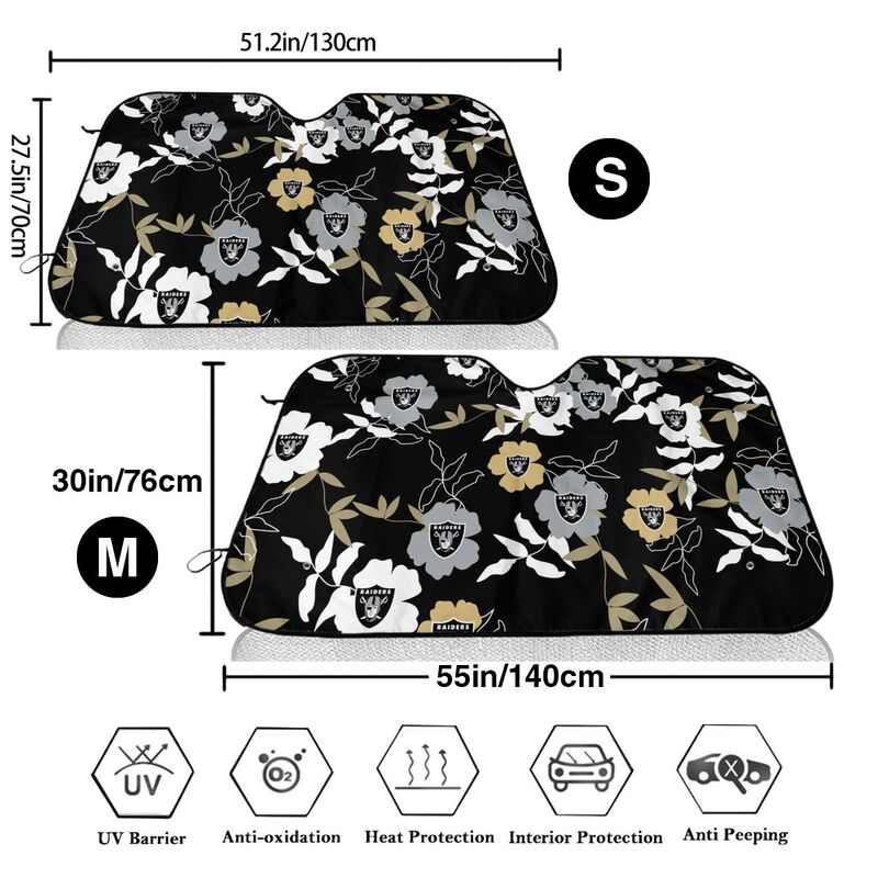 Las Vegas Raiders Printed car windshield sunshade front windshield sunshade (multi size)