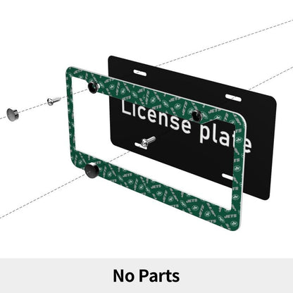 New York Jets Print front rear license plate holder circular hole license plate holder (one pair)