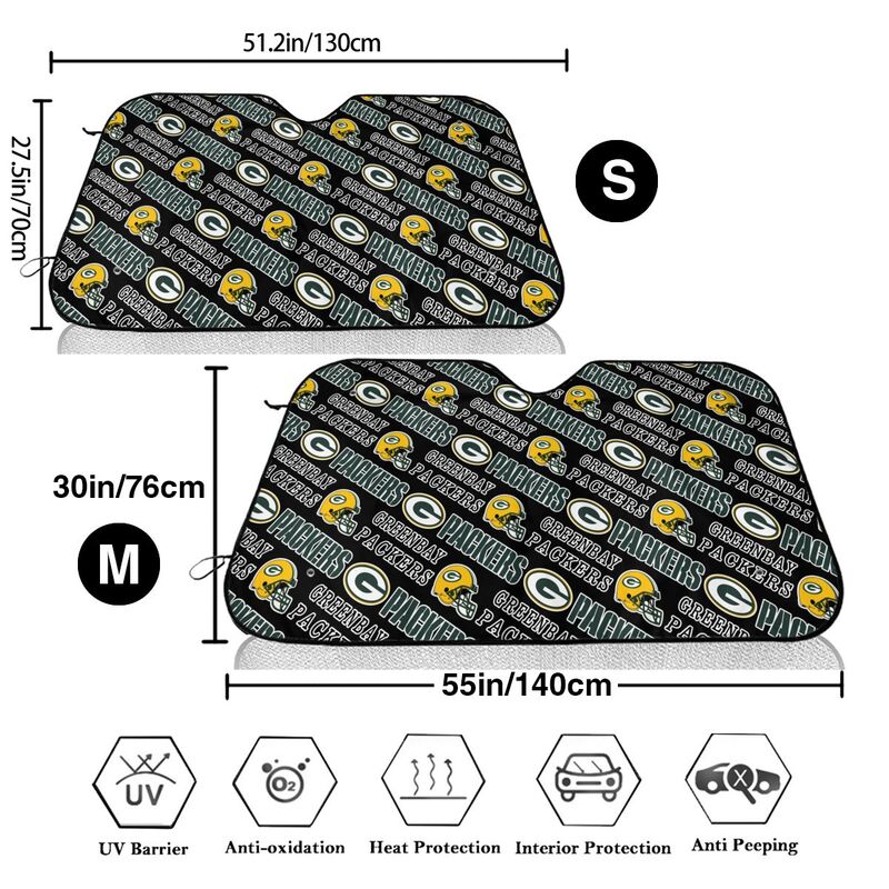 Green Bay Packers Printed suitable for front Car windshield sunshades Car windshield sunshades