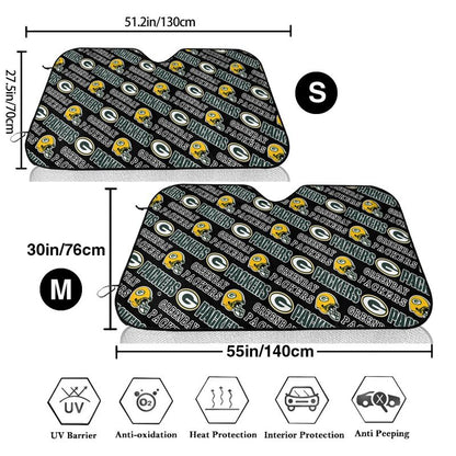 Green Bay Packers Printed suitable for front Car windshield sunshades Car windshield sunshades