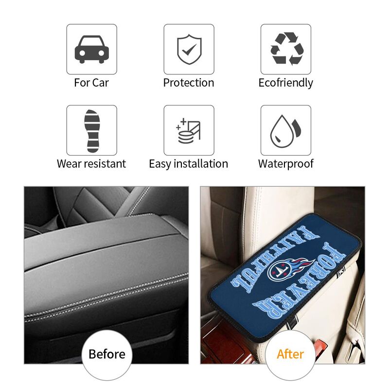 Tennessee Titans Print car armrest box cover armrest protective cover