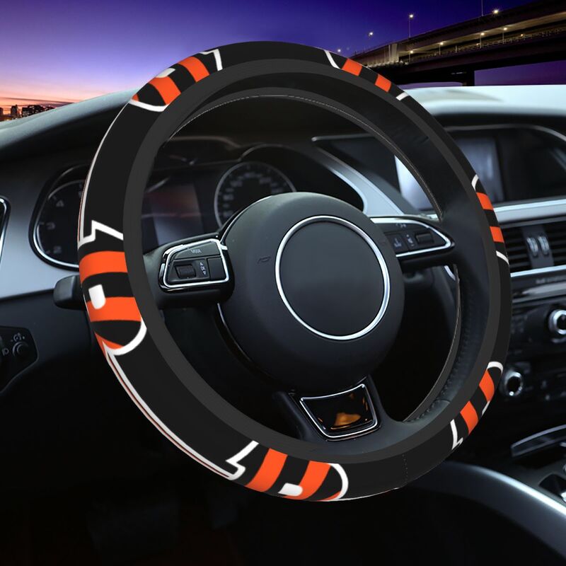 Cincinnati Bengals 5 Printed breathable elastic steering wheel anti slip cover