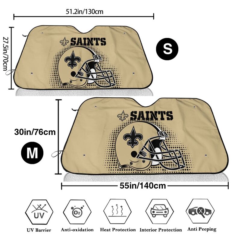 New Orleans Saints Printing car front windshield sunshade car windshield sunshade multi size