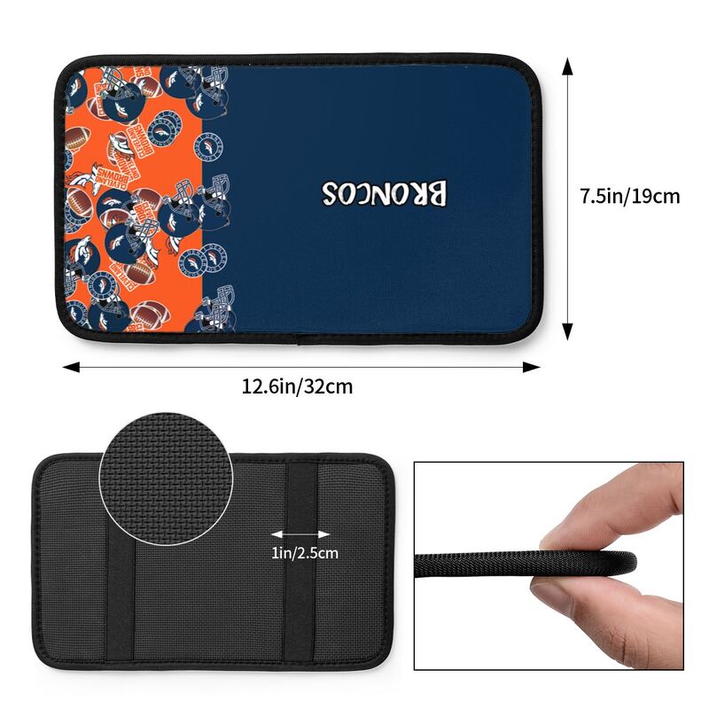 Denver Broncos print Car center console armrest pad car armrest protective cover