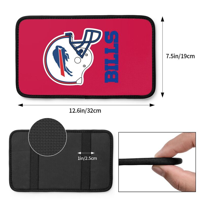Car armrest box pad Buffalo Bills Printed center armrest box pad protective pad