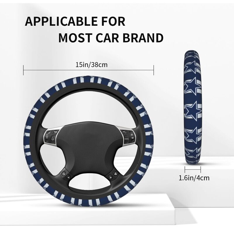 Dallas Cowboys Printed car protective cover elastic steering wheel cover