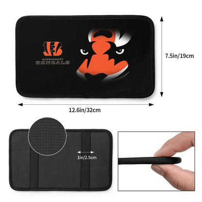 Car armrest box pad Cincinnati Bengals 2 Printed center armrest box pad protective pad