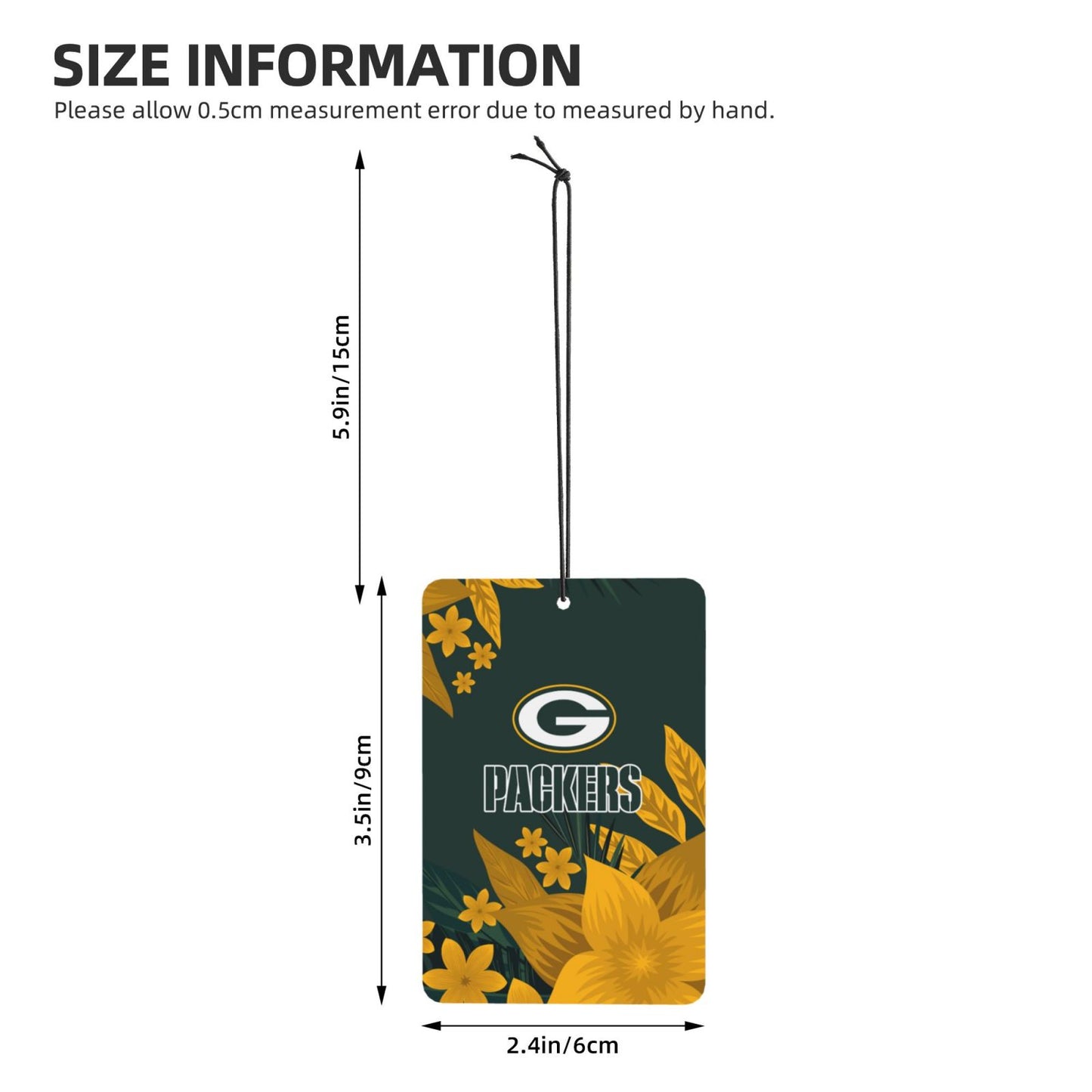 4pcs- Green Bay Packers car aromatherapy tablets Car Air Fresheners Cards Set