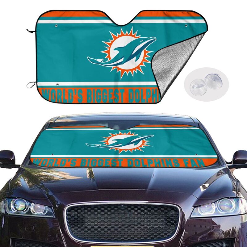 Miami Dolphins Printing is suitable for car front windshield sunshades Car windshield sunshades