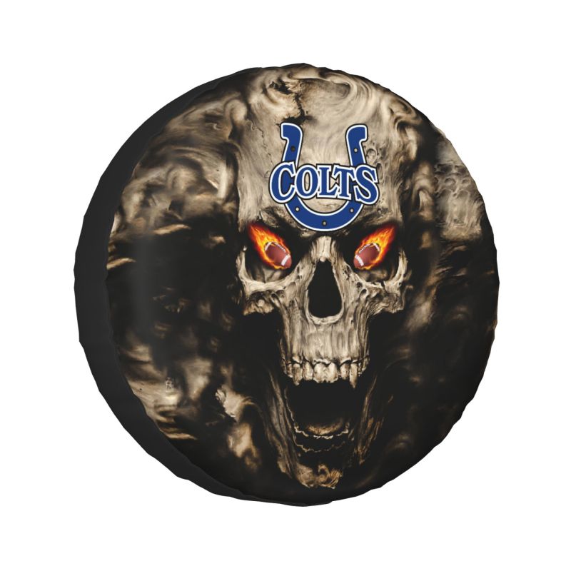Indianapolis Colts print Skull print car tire cover tire dust cover