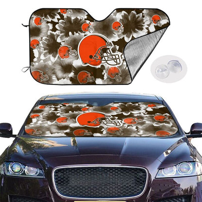 Cleveland Browns Printed multi size car front windshield sunshade car windshield sunshade