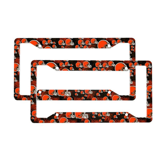 Cleveland Browns Print Car license plate frame four hole license plate holder (one pair)