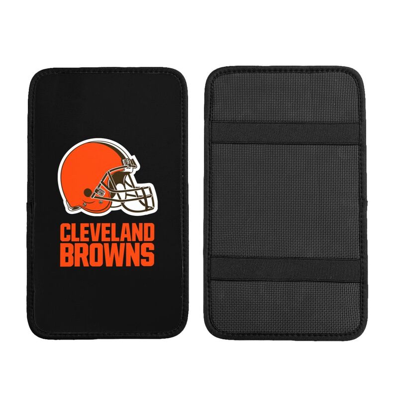 Car armrest box pad Cleveland Browns 2 Printed center armrest box pad protective pad