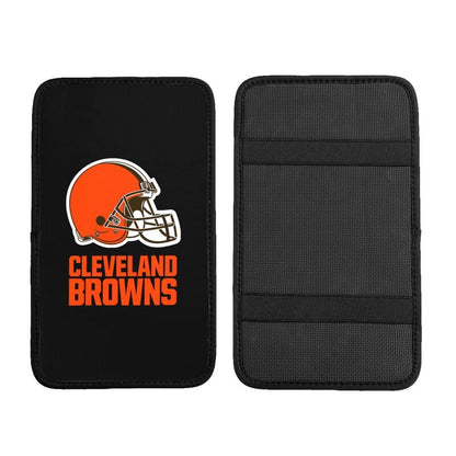 Car armrest box pad Cleveland Browns 2 Printed center armrest box pad protective pad
