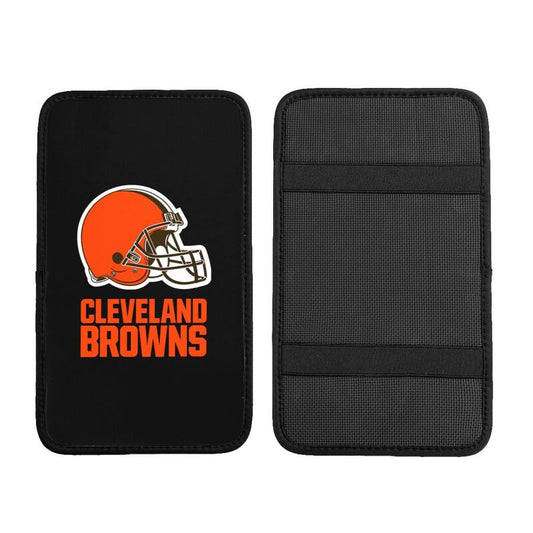 Car armrest box pad Cleveland Browns 2 Printed center armrest box pad protective pad