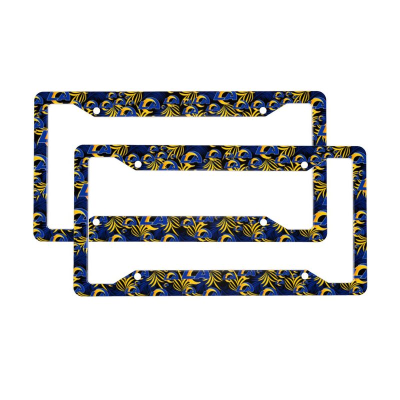 Los Angeles Rams Print Car license plate frame four hole license plate holder (one pair)