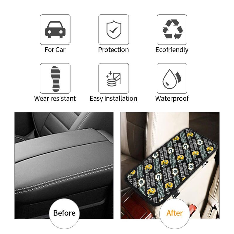 Green Bay Packers Printing car armrest box protective pad