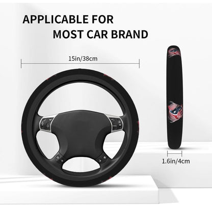Houston Texans 4 Printed breathable elastic steering wheel cover anti slip cover