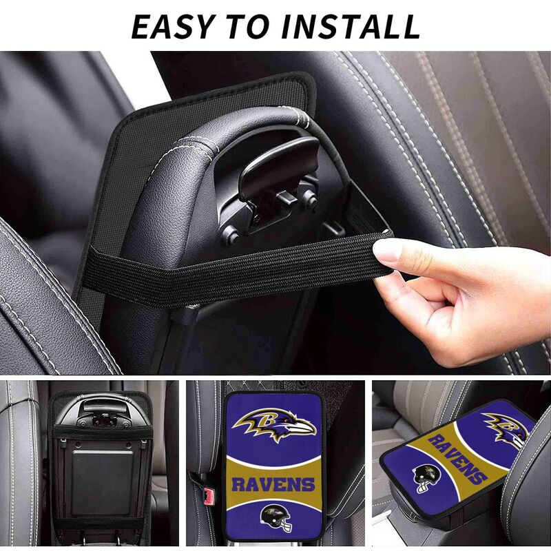 Baltimore Ravens Print car armrest box cushion armrest protective cover