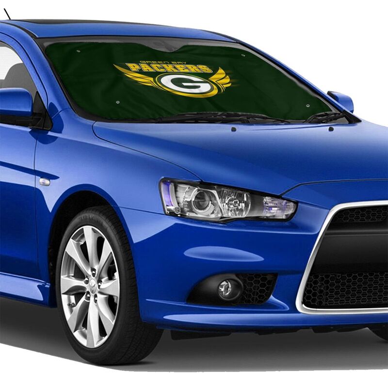 Green Bay Packers 3 Print suitable for front Car windshield sunshades Car windshield sunshades