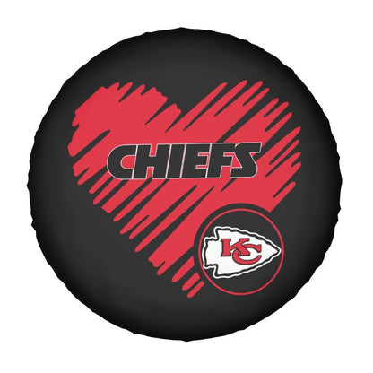 Kansas City Chiefs Printed car spare tire dust protection cover tire protection cover