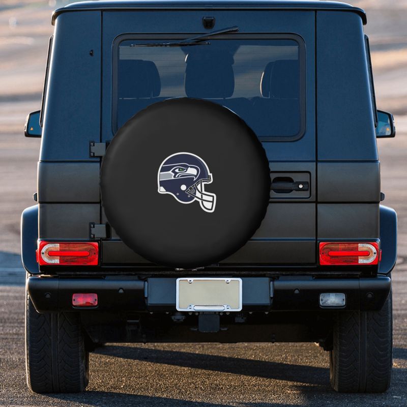 Seattle Seahawks 2 Car tire protective cover waterproof and dustproof tire cover