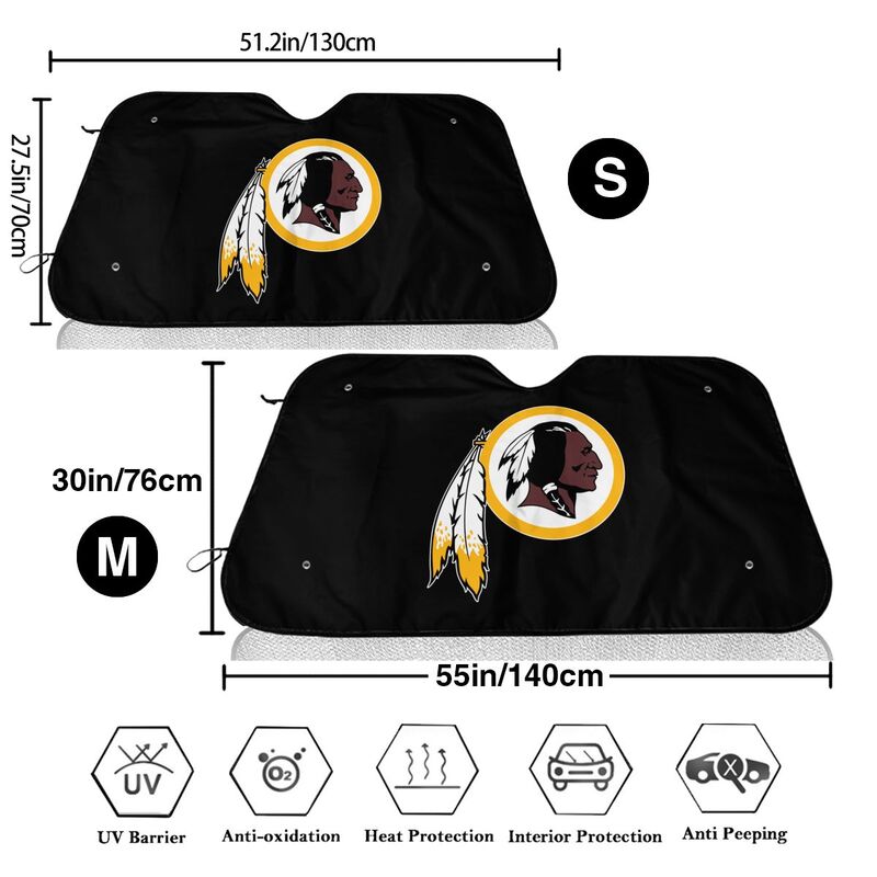 Washington Redskins Printed car windshield sunshade (multi size)  front windshield sunshade