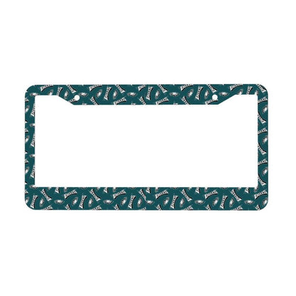 Philadelphia Eagles Print front rear license plate holder circular hole license plate holder (one pair)