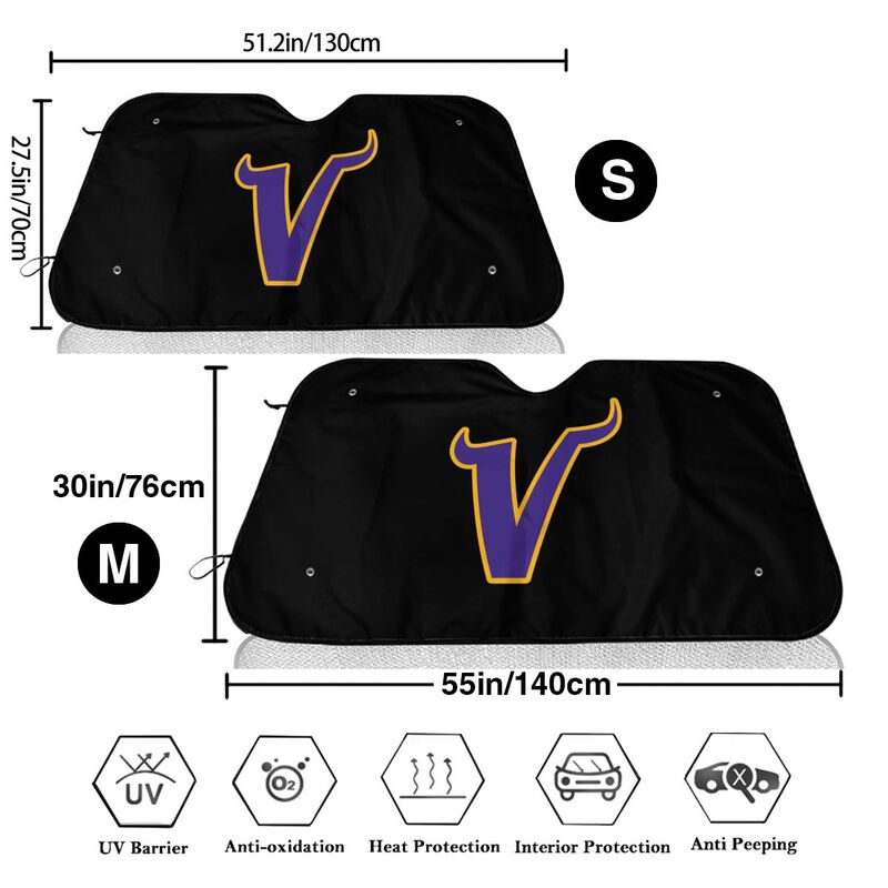 Minnesota Vikings 2 Print is suitable for front Car windshield sunshades Car windshield sunshades